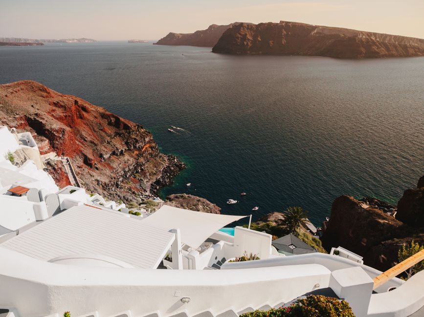 Details van Canvas Santorini met eilandromantische elementen. Details van Canvas Santorini met eilandromantische elementen.